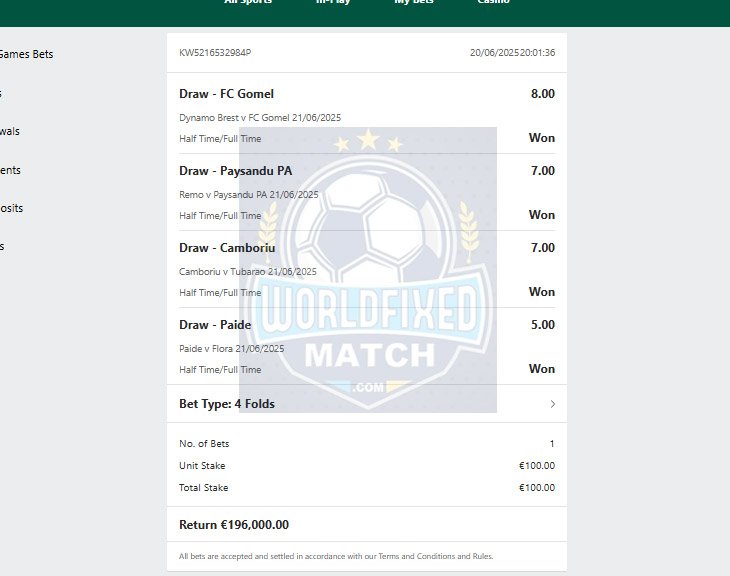 Soccer Fixed Match